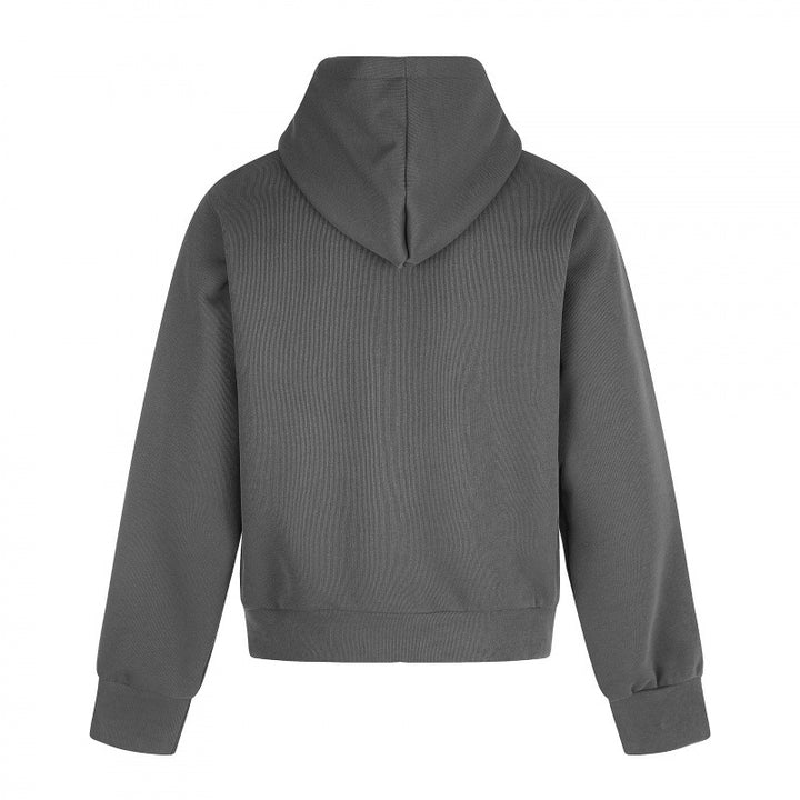 Unisex Oversize Hoodie Sweat Jacket with full zip, studded trim, and graphic front print Mune Fashion