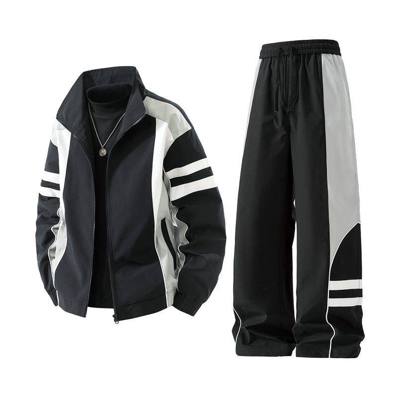 Men's sporty tracksuit with high collar Mune Fashion