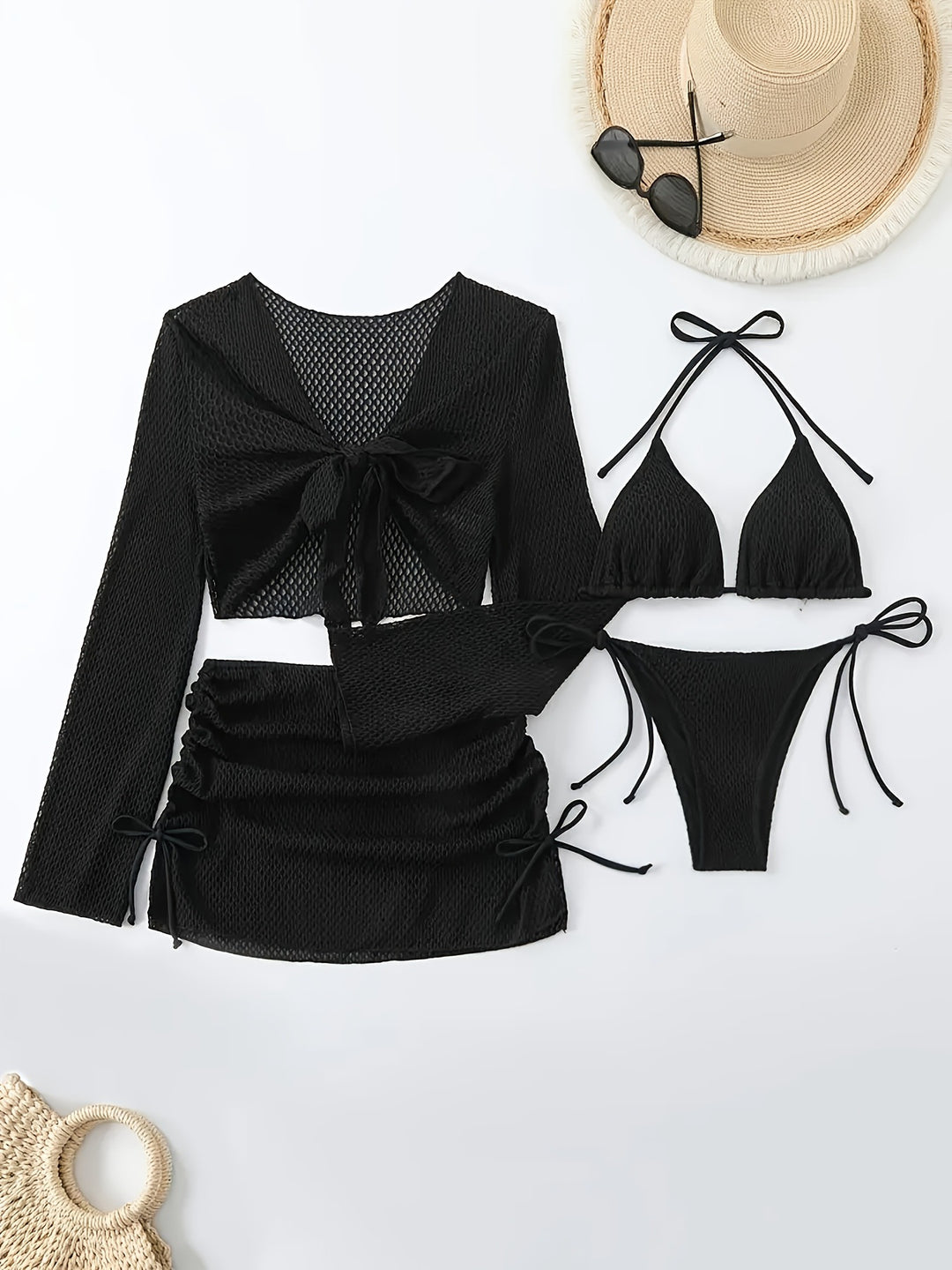 Ladies airy mesh bikini with sporty cover-up Mune Fashion