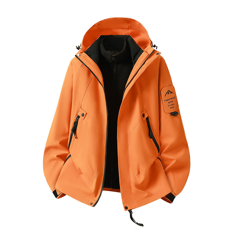 Men's Two-in-One Weather Protection Jacket with Removable Padded Vest and Adjustable Hood Mune Fashion