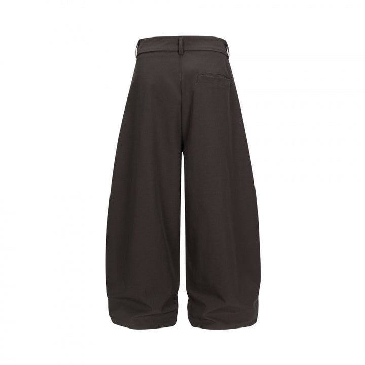 Ladies Wide Balloon Pants with High Waist, Pleats and Cuffed Hem Mune Fashion