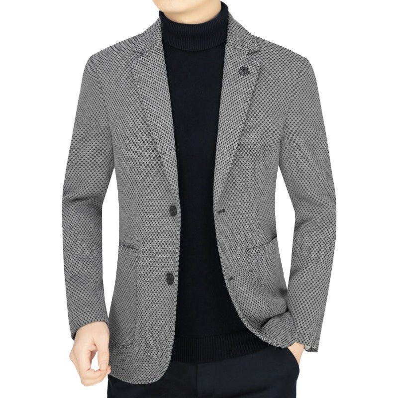 Men's Unstructured Slim-Fit Travel Mune Fashionlazer made of structured knit look with patch pockets Mune Fashion