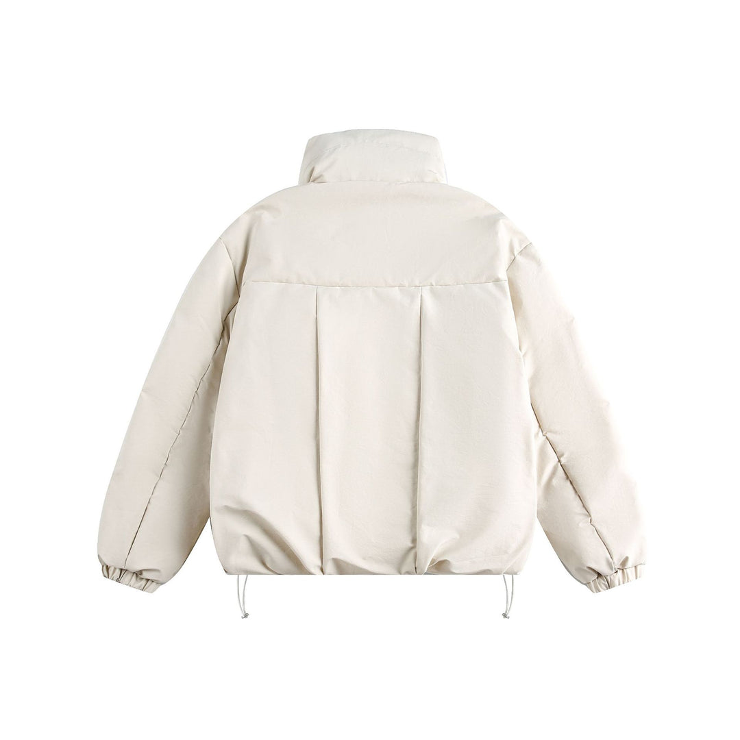 Men's short parka with high stand-up collar, padded thermal insulation and drawstring Mune Fashion