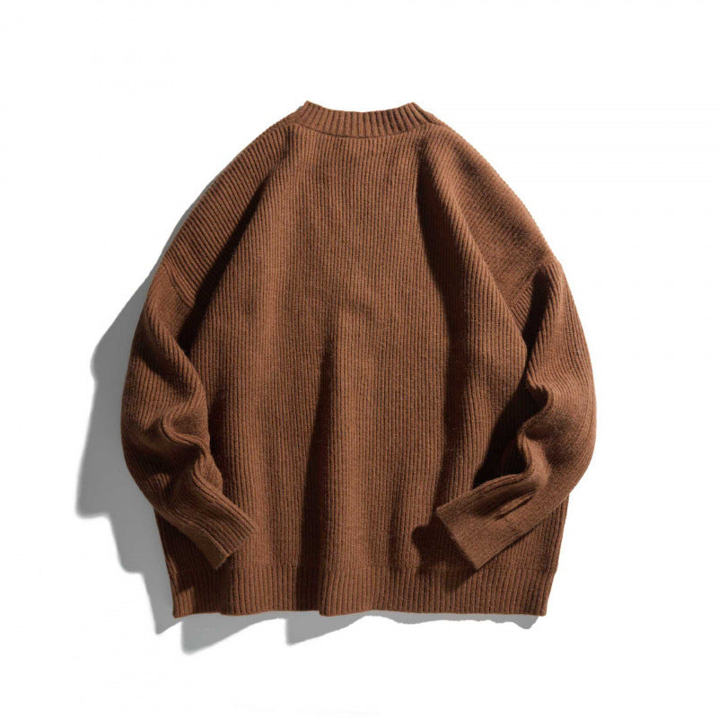 Unisex Oversize fine knit cardigan with V-neck, button placket and patch pockets Mune Fashion