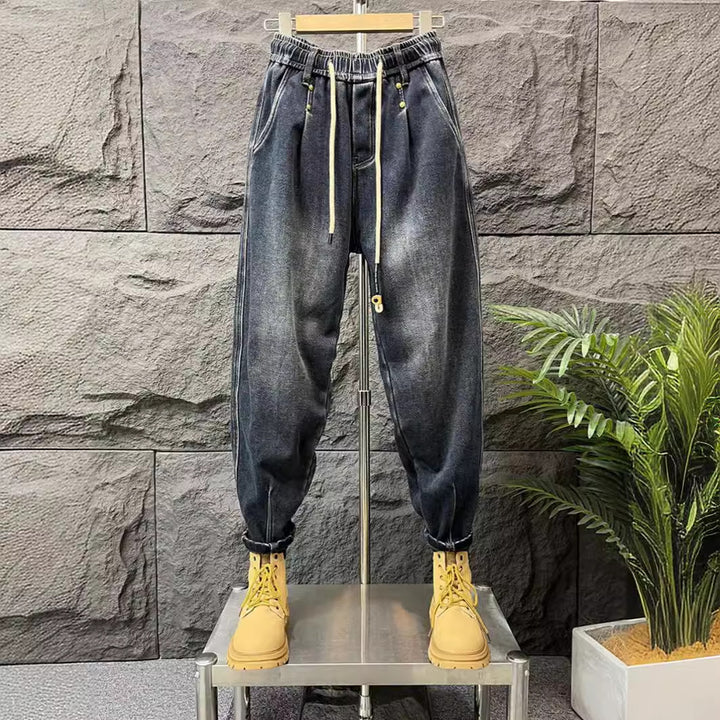 Men's Stylish Ripped Jeans with Creative Patches Mune Fashion 1788342369