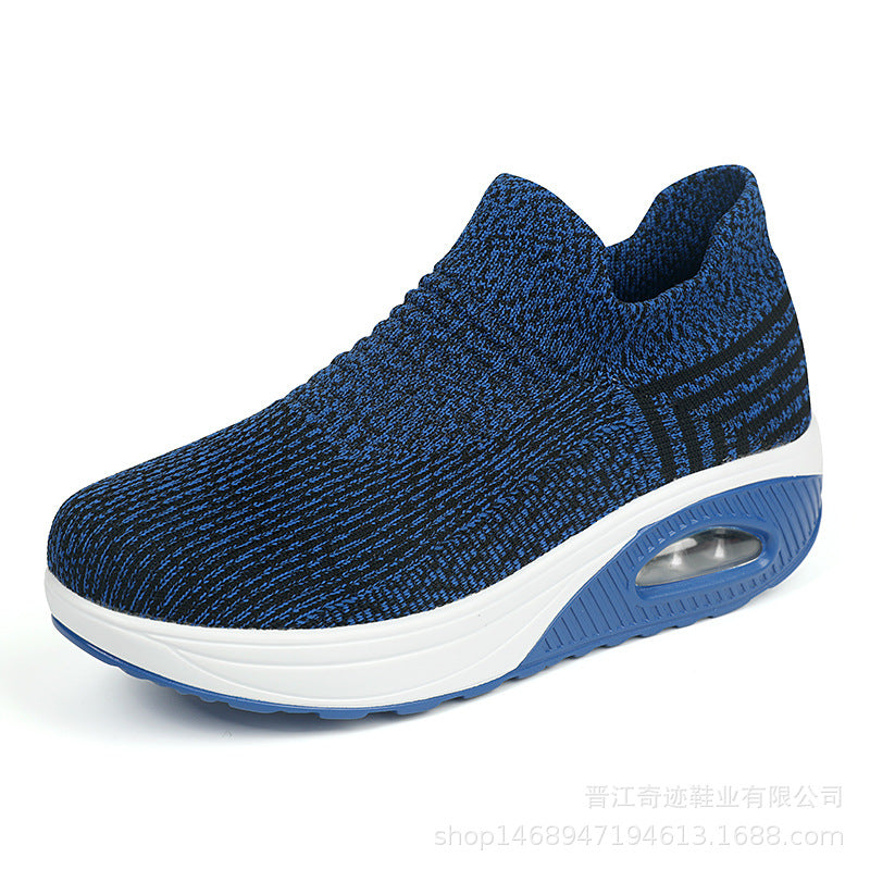Women's knitted slip-on walking sneakers with anatomical pronation support, air-cushioned midsole, and sock-like shaft Mune Fashion