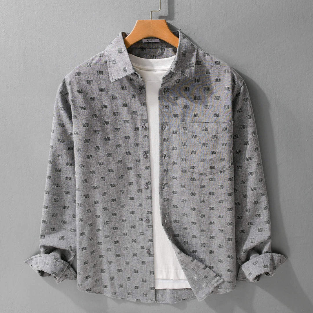 Men's Lightweight Structured Shirt with Chest Pocket and Relaxed Fit Mune Fashion