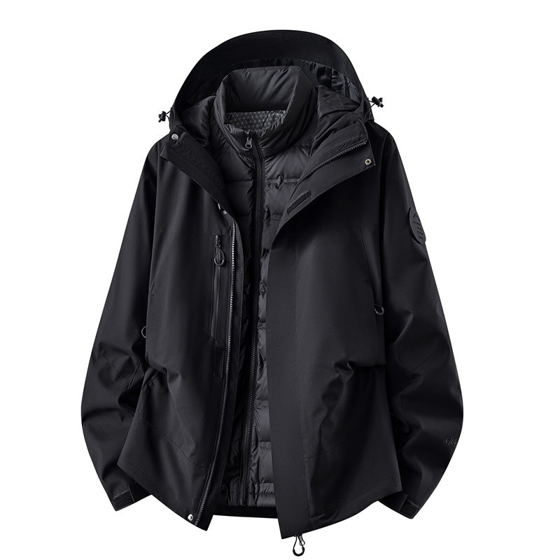 Men's waterproof outdoor jacket with removable fleece inner jacket Mune Fashion