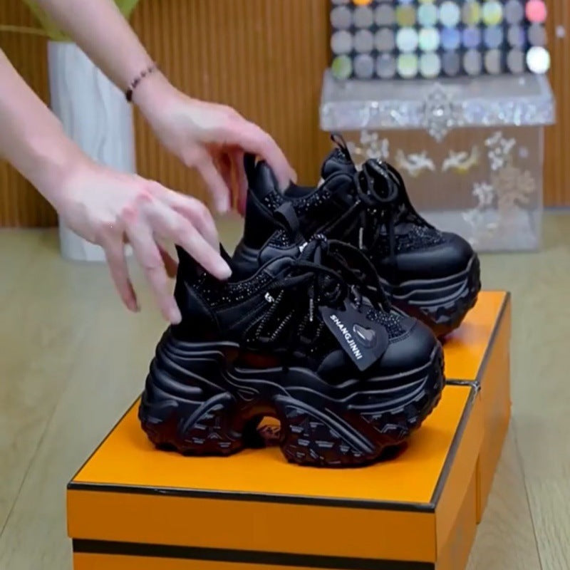 Women Chunky Sneakers with sparkling accents and stylish design Mune Fashion