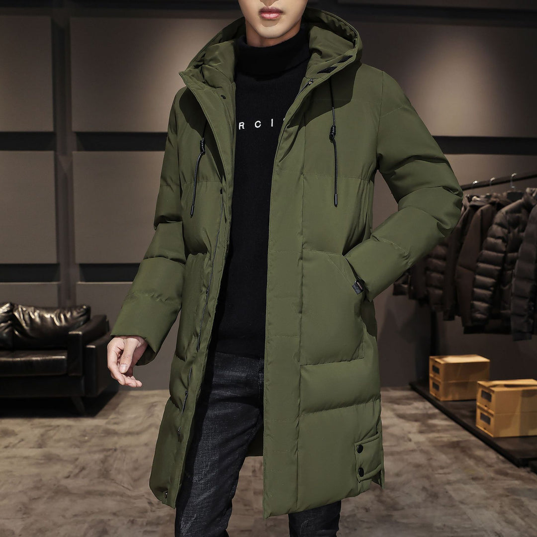 Men's Insulated Long Parka with Hood, Windproof Shell & Utility Pockets Mune Fashion