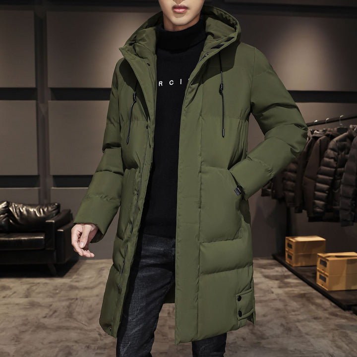 Men's Insulated Long Parka with Hood, Windproof Shell & Utility Pockets Mune Fashion