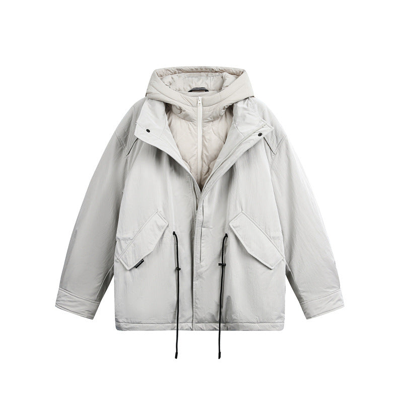 Men's Oversize Parka with Quilted Padding and Drawstring Mune Fashion