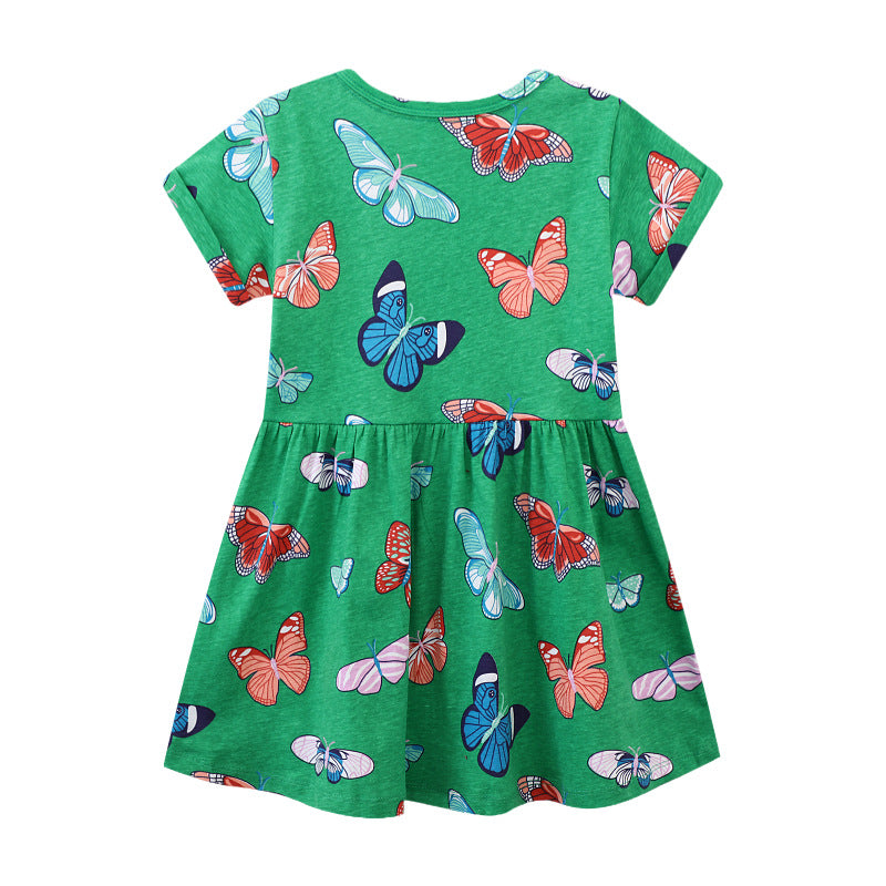 Girls summer dress with vibrant butterfly design Mune Fashion