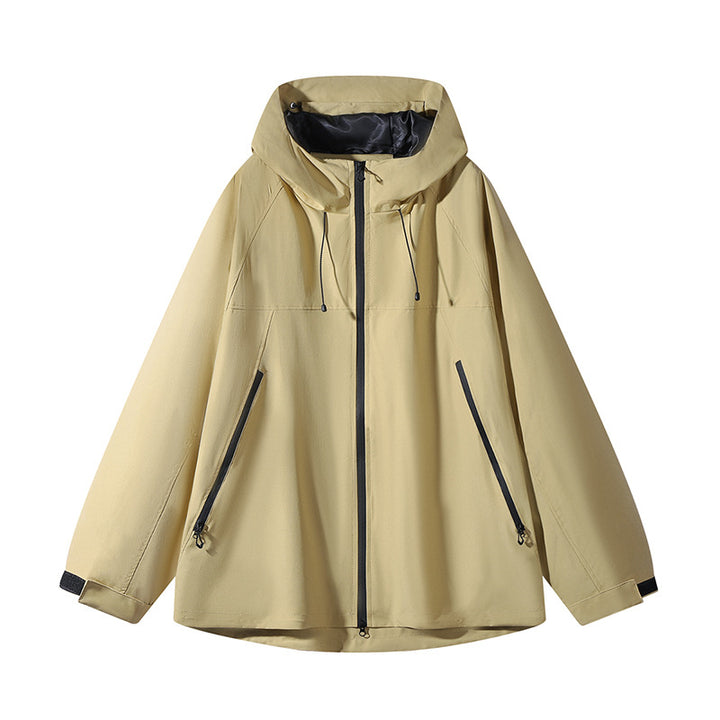 Men's Double Layer Colorblock Softshell Hooded Jacket in Urban Outdoor Cut Mune Fashion