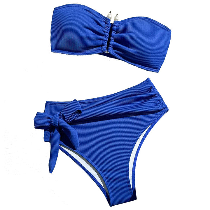 Women's Bandeau Bikini with Modern Wrap Waist Mune Fashion