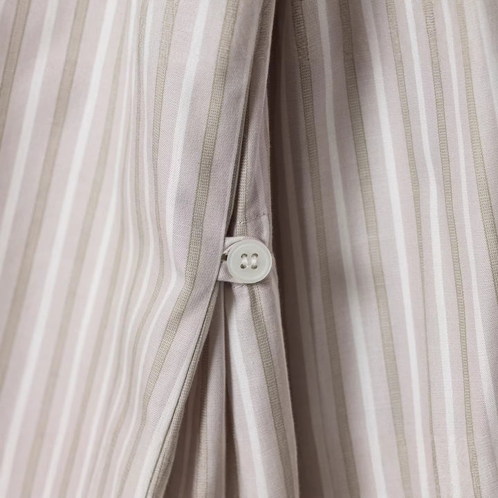 Women's oversized shirt blouse with fine striped pattern and Western yoke Mune Fashion