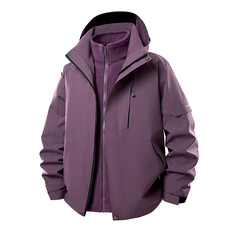 Women's double-layer softshell parka with removable fleece inner jacket Mune Fashion