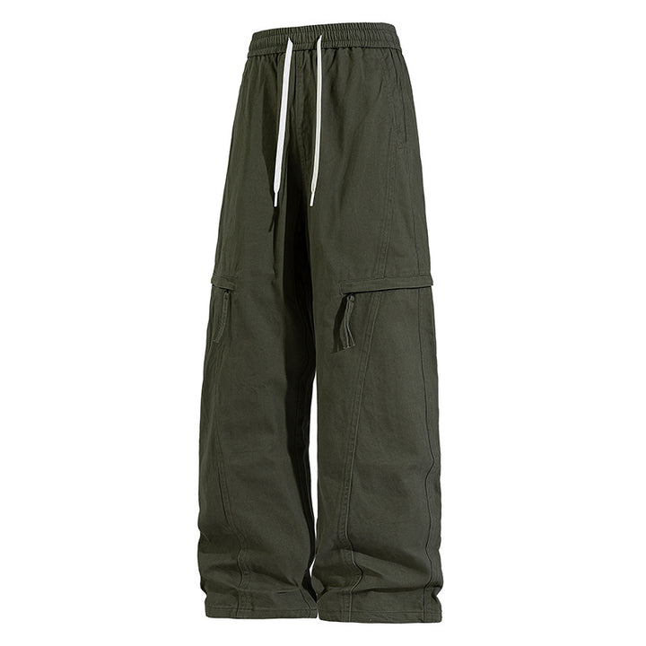 Men's Loose Cargo Jogging Pants in Baggy Cut with Drawstring & Multiple Pockets Mune Fashion