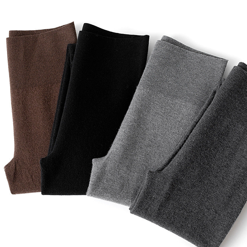 Ladies thermal leggings made of fine knit with high waistband and ribbed cuffs Mune Fashion