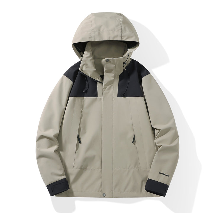 Men's Weatherproof Shell Parka with Adjustable Hood and Concealed Zippers Mune Fashion