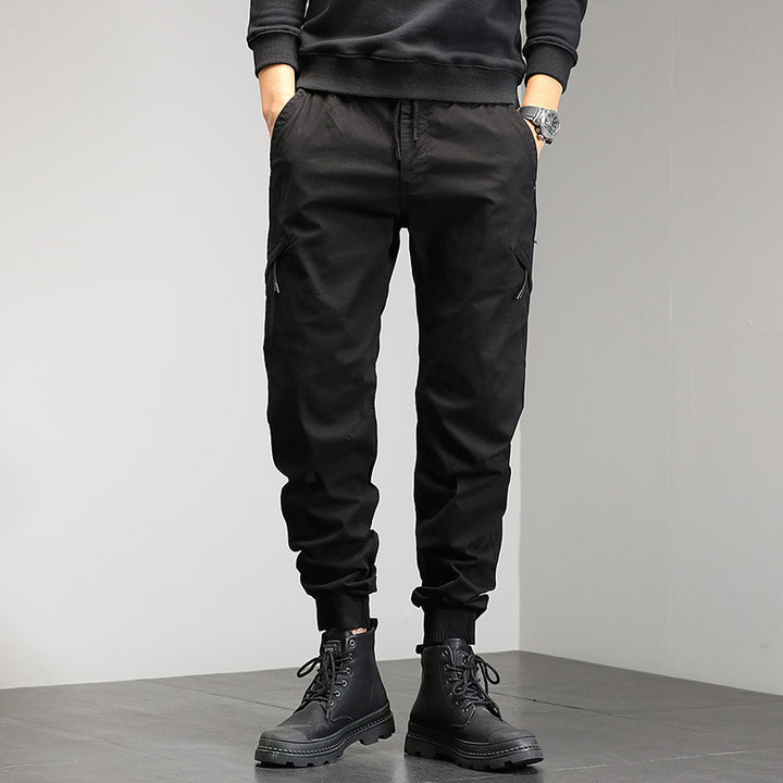 Herren Cargo-Jogginghose im Utility-Look mit elastischem Bund, Kniepaneelen und Klappentaschen Mune Fashion