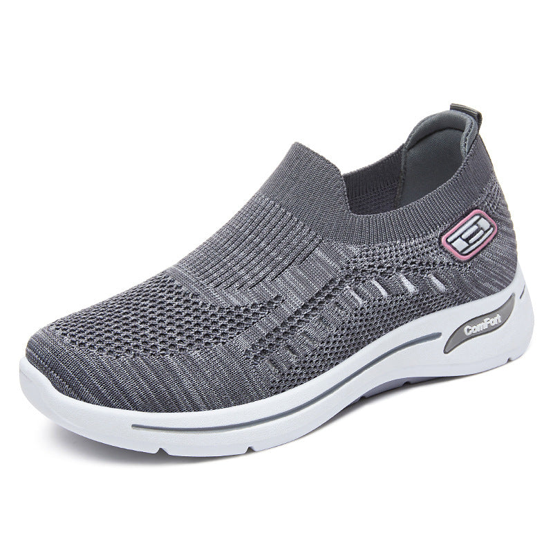 Ladies' ultralight knitted slip-on walking sneakers with seamless sock upper and cushioning EVA comfort midsole Mune Fashion