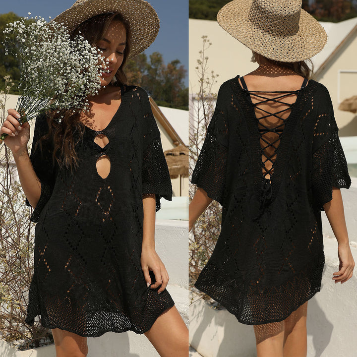 Women's airy crochet beach cover-up Mune Fashion 1779787806
