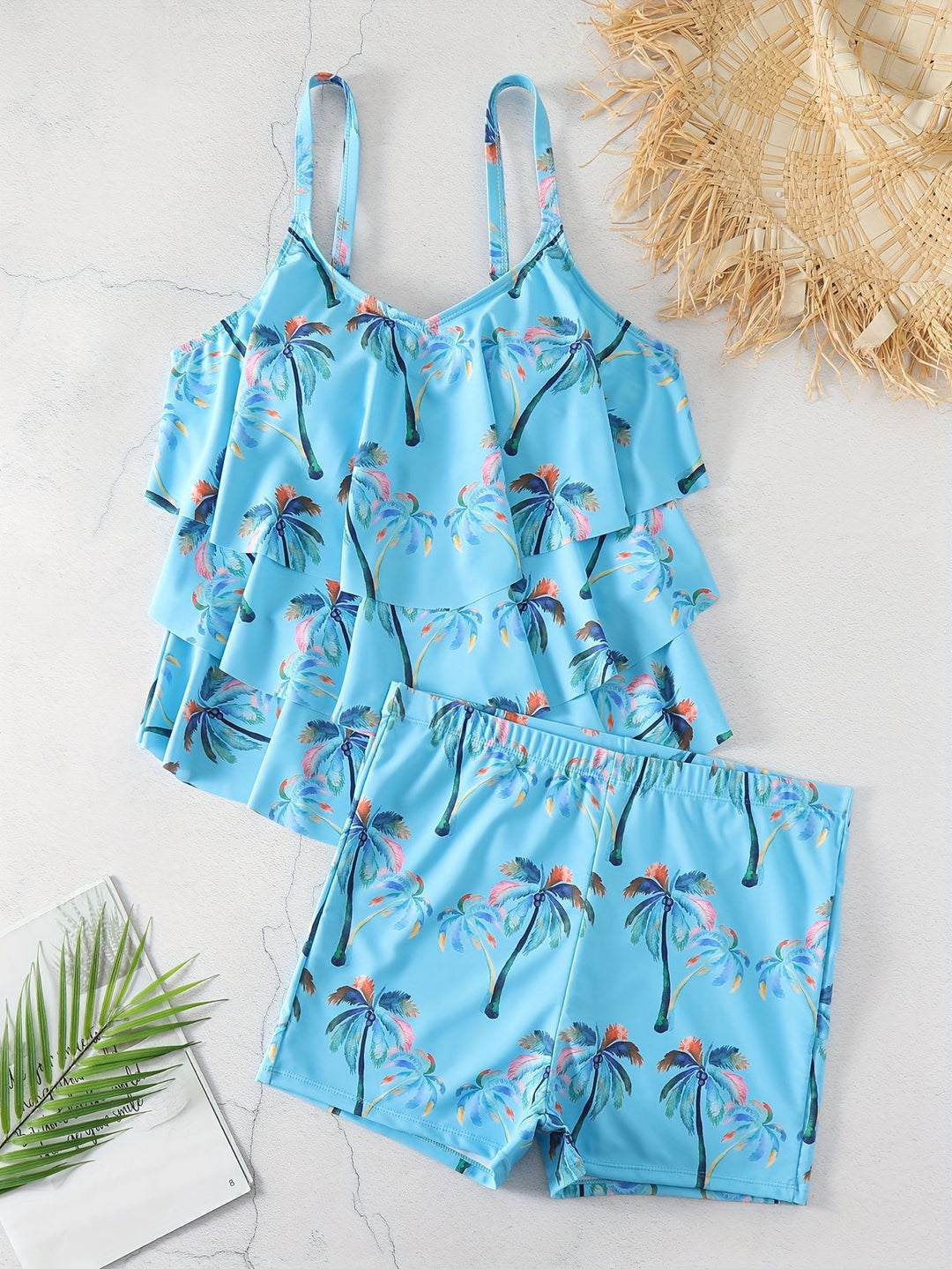 Women Ruffle Bikini Top with Shorts Mune Fashion