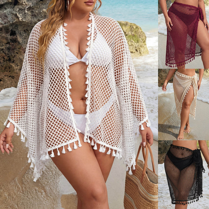 Ladies airy crochet beach sarong Mune Fashion 1779787399