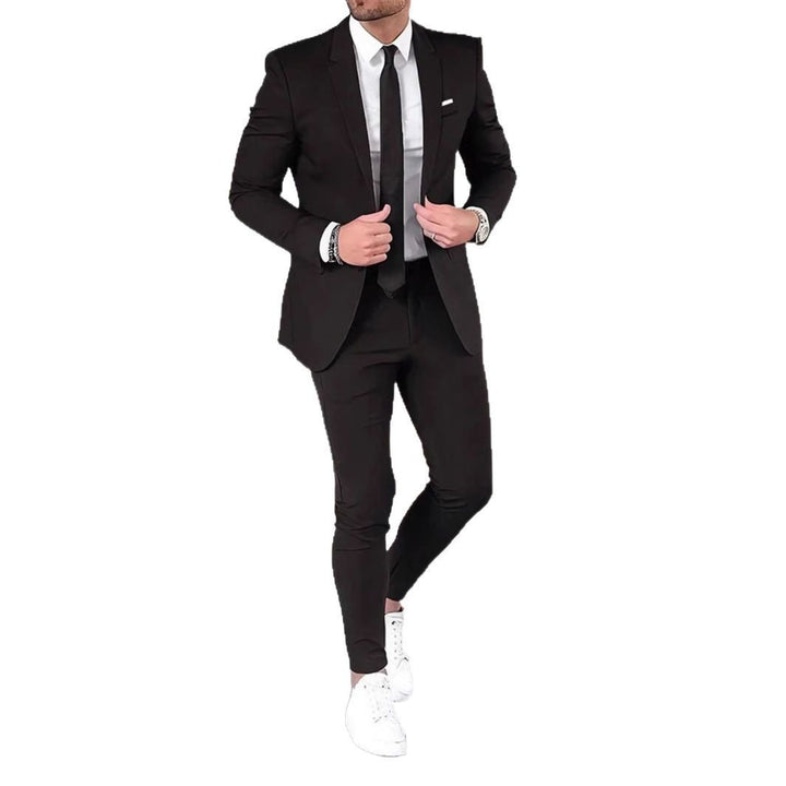 Men's modern evening jacket with slim silhouette and slim-cut suit pants Mune Fashion