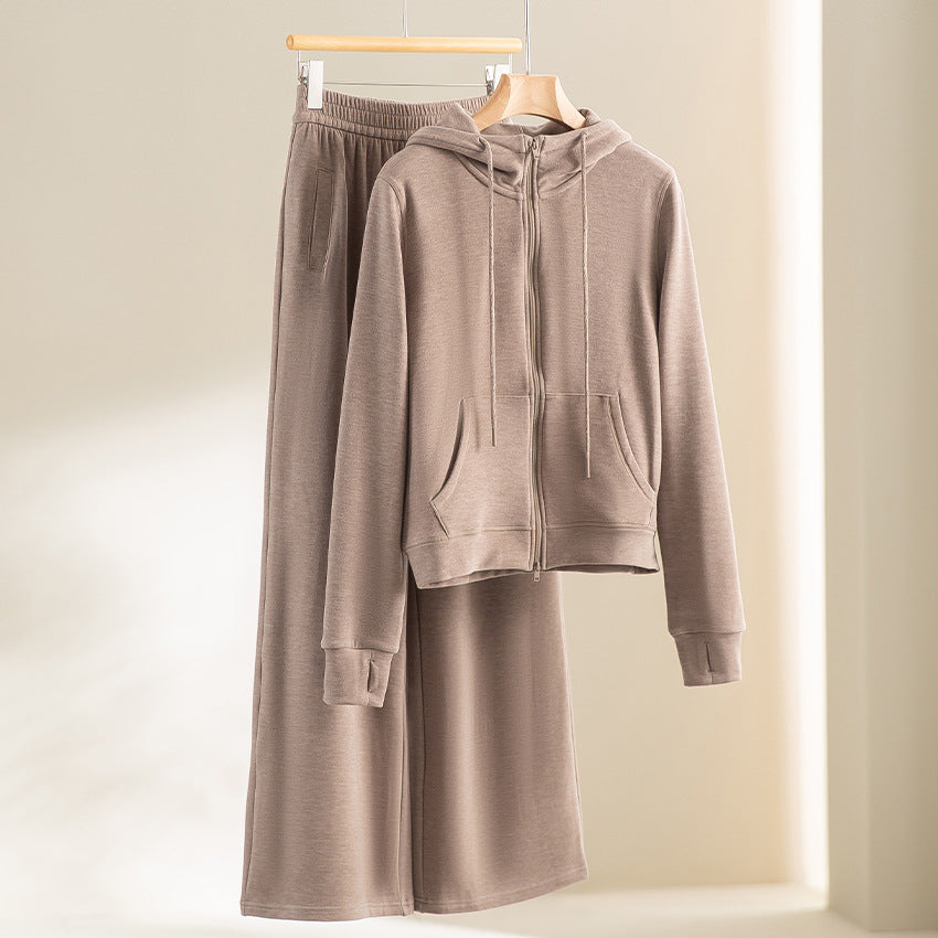 Women's wide lounge pants with elastic waistband and side pockets Mune Fashion