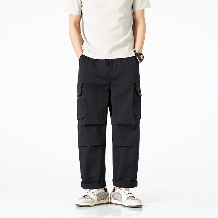 Men's Relaxed-Fit Multi-Pocket Cargo Pants made of lightweight cotton blend Mune Fashion