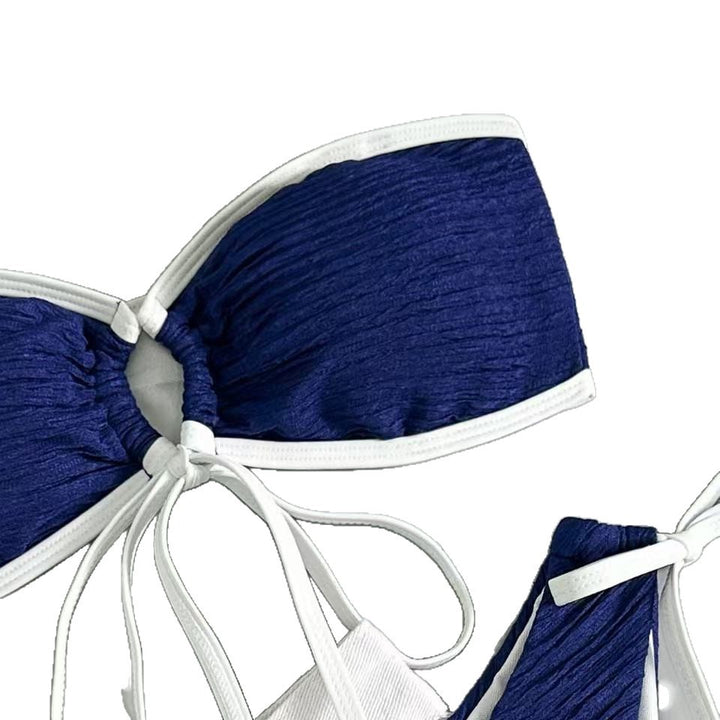 Women's bandeau bikini with playful gathering elements Mune Fashion