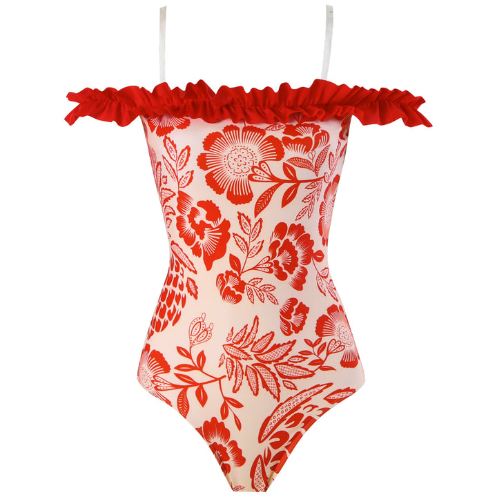 Women's swimsuit with voluminous ruffle hem and matching maxi skirt Mune Fashion