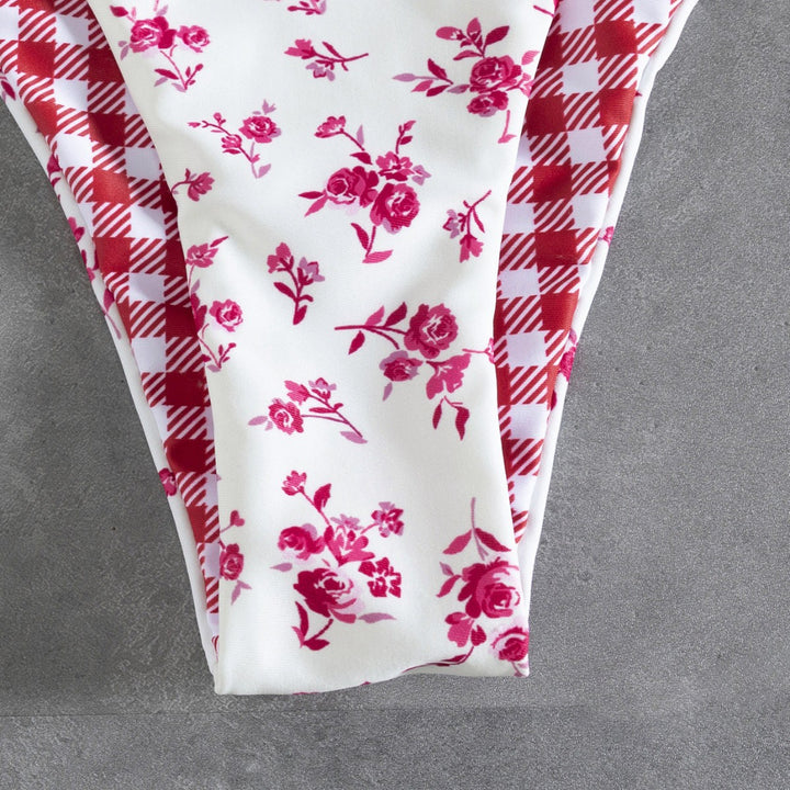 Ladies Floral Pattern Bikini Mune Fashion