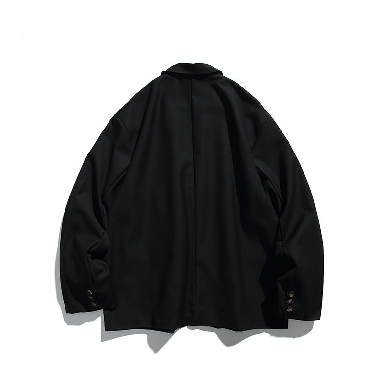 Men's Oversize Blazer in Boxy Cut with Flap Pockets and Light Padding Mune Fashion