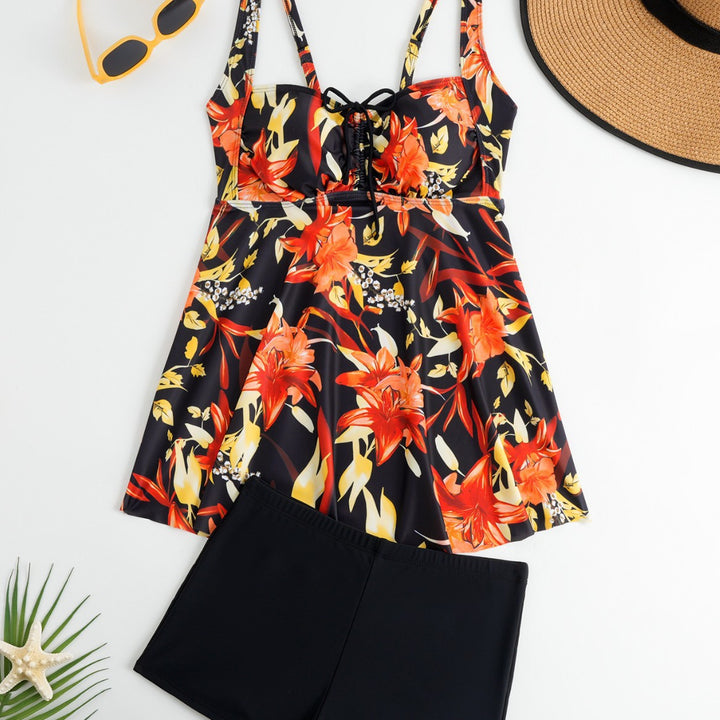 Women's tankini with floral top and comfortable shorts Mune Fashion