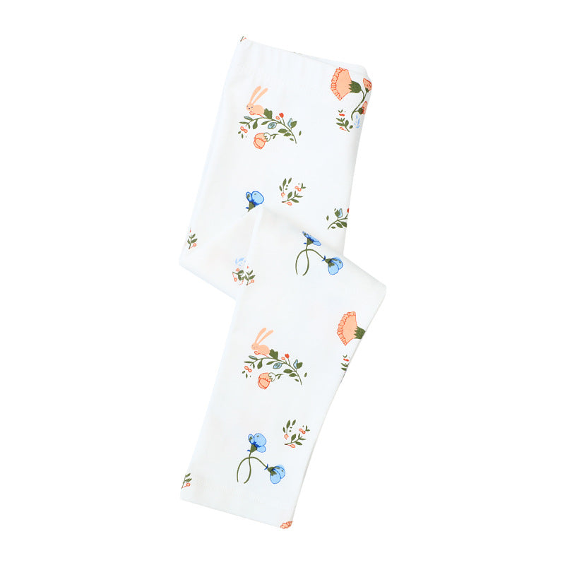 Girl Leggings with floral pattern Mune Fashion