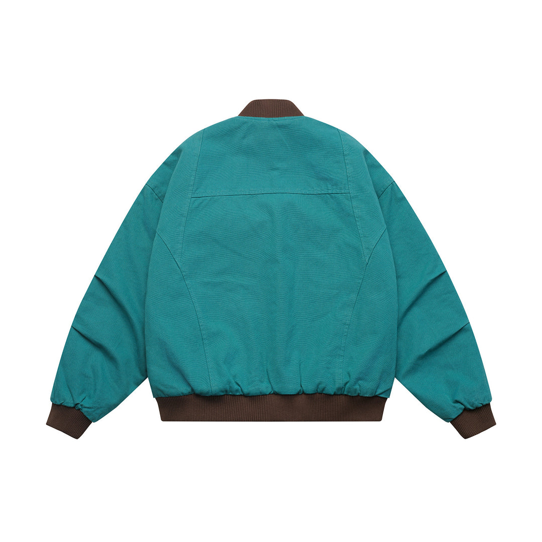 Unisex Lightly quilted oversized bomber jacket with ribbed collar and diagonally inserted pockets Mune Fashion