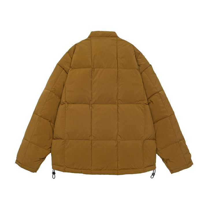 Men's Boxy quilted insulation jacket with stand-up collar, drawstring, and logo application Mune Fashion