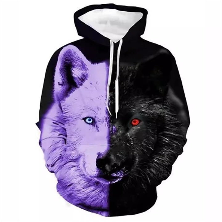 Women Creative Hoodie with Unique Wolf Motif Mune Fashion