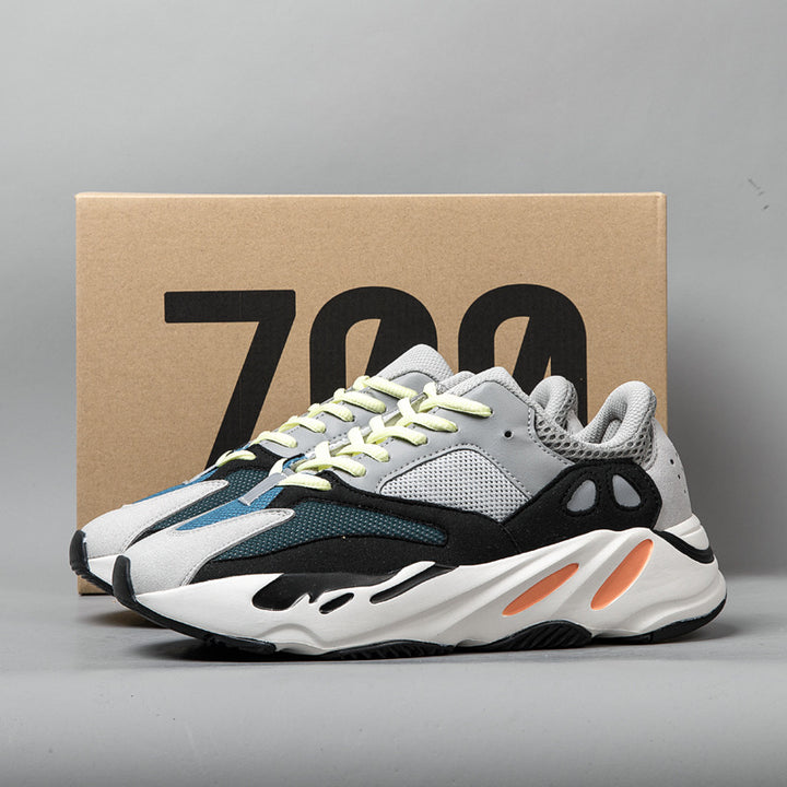 Men's Chunky-Dad-Sneaker in Retro-Running-Design with profiled wave sole construction and breathable mesh suede upper material Mune Fashion
