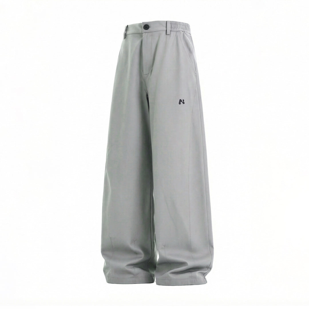 Women's Extra Wide Palazzo Trousers with Half-Elastic Waistband and Wide Leg Mune Fashion