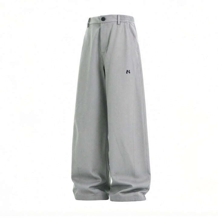 Women's Extra Wide Palazzo Trousers with Half-Elastic Waistband and Wide Leg Mune Fashion