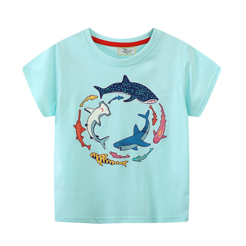 Children's T-Shirt with maritime shark designs Mune Fashion