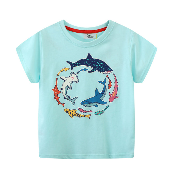 Children's T-Shirt with maritime shark designs Mune Fashion
