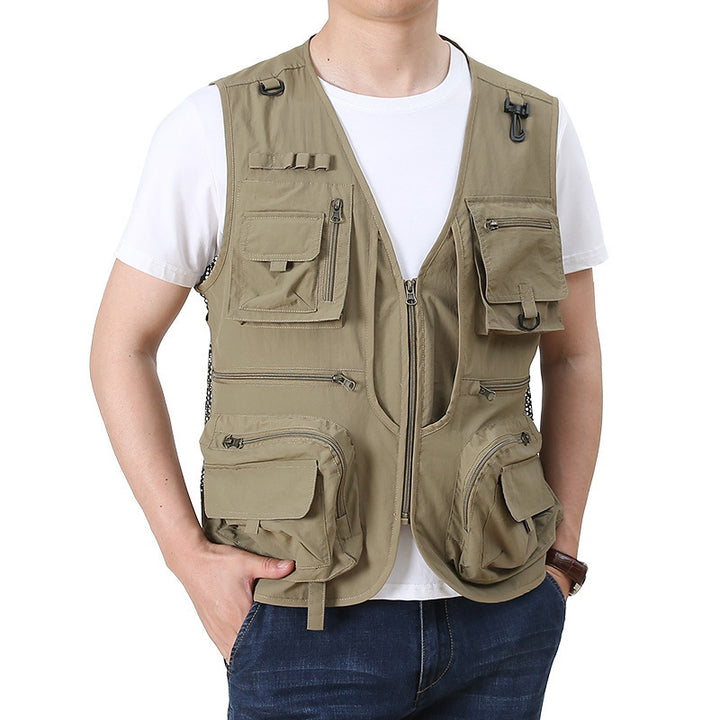 Men's Multifunctional Fishing Utility Vest with Multiple Pockets Mune Fashion