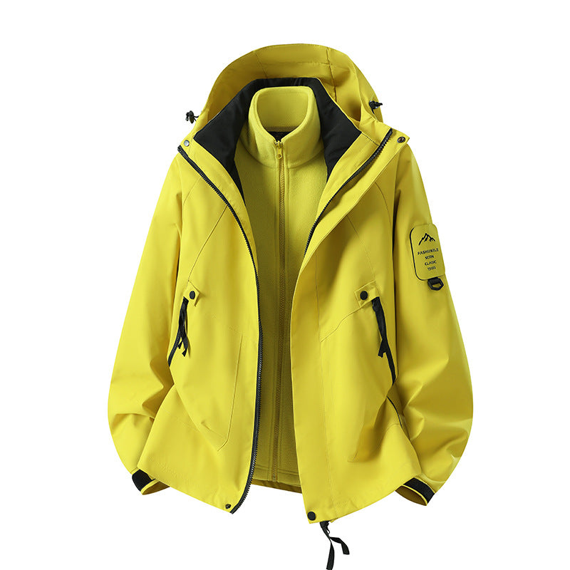 Men's Two-in-One Weather Protection Jacket with Removable Padded Vest and Adjustable Hood Mune Fashion