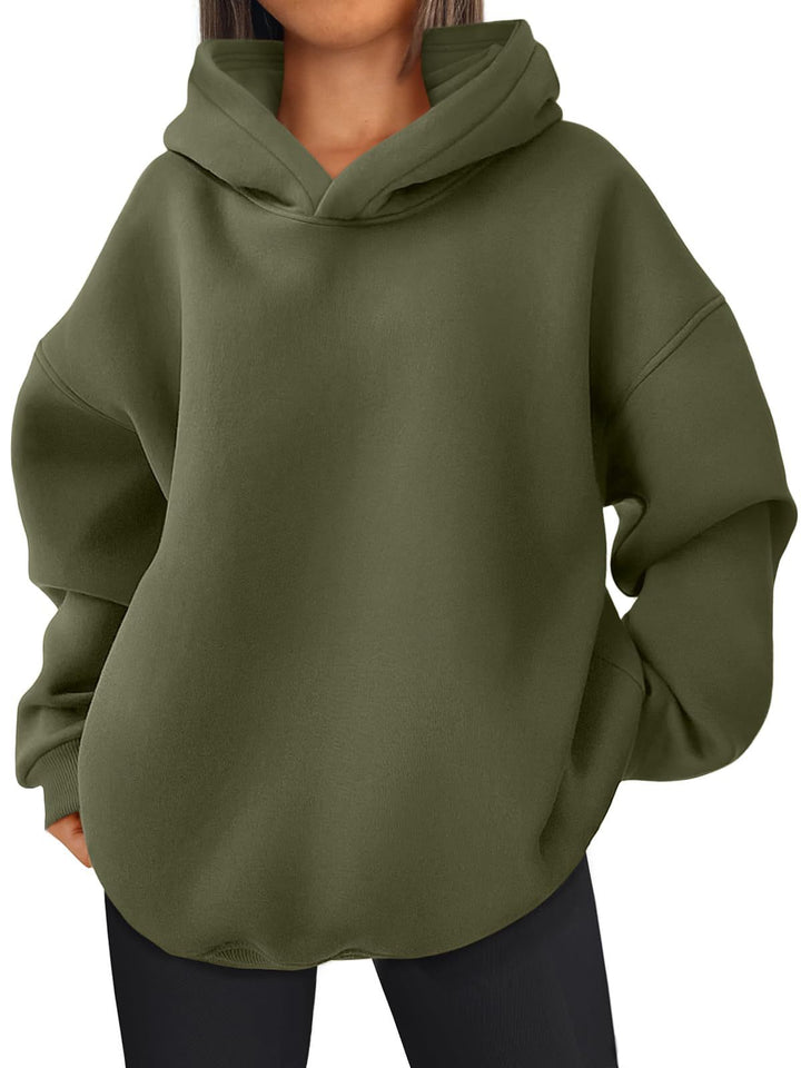 Women's nan kastiger hoodie with double-layered hood, dropped shoulders and longer back Mune Fashion