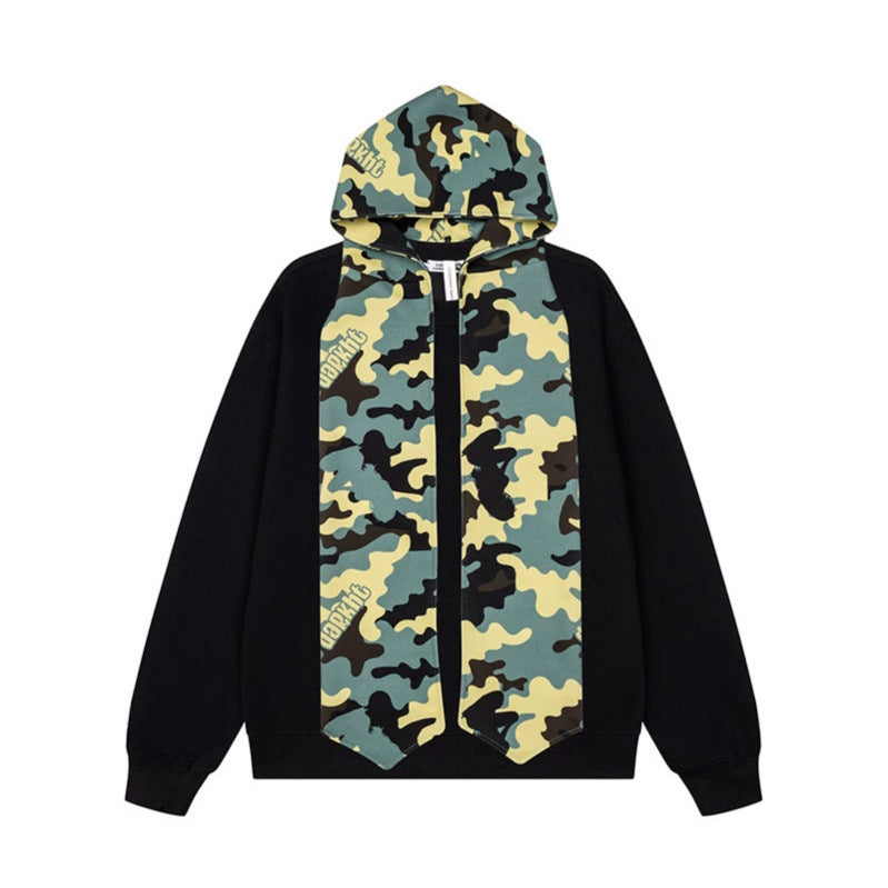 Women's hoodie sweatshirt with extra-long scarf look and front zip Mune Fashion